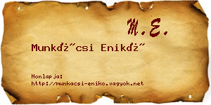 Munkácsi Enikő névjegykártya